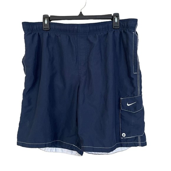 Nike Other - Nike | Men's Blue Mesh Lined Drawstring Swim Trunks Large